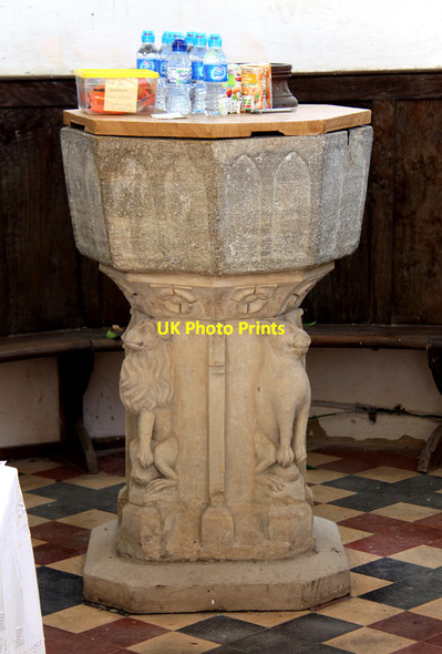 Photo 6"x4" St Peter, Thorington - Font Thorington c2015