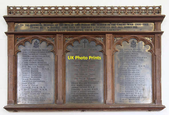 Photo 6"x4" Holy Trinity, Gisleham - War Memorial WWI Gisleham c2015