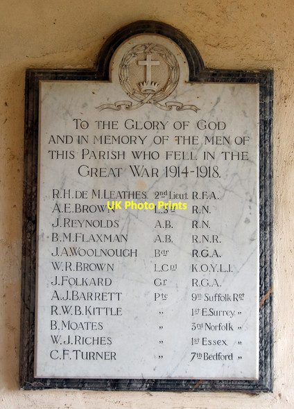 Photo 6"x4" St Margaret, Herringfleet - War Memorial WWI Herringfleet c2015