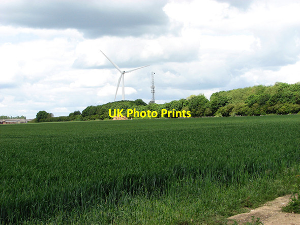 Photo 6"x4" Crop fields on Eye airfield Eye\/TM1473 c2015