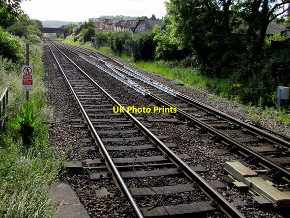Photo 6"x4" Railway east from Oldfield Park station towards Bath Spa Bath\/ST7464 c2015