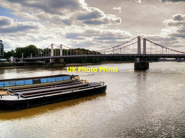 Photo 6"x4" River Thames, Chelsea Bridge Westminster c2015