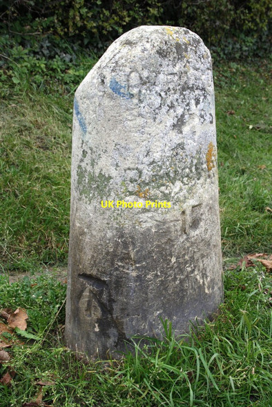 Photo 6"x4" Benchmark on Banbury Road milestone Kidlington c2012