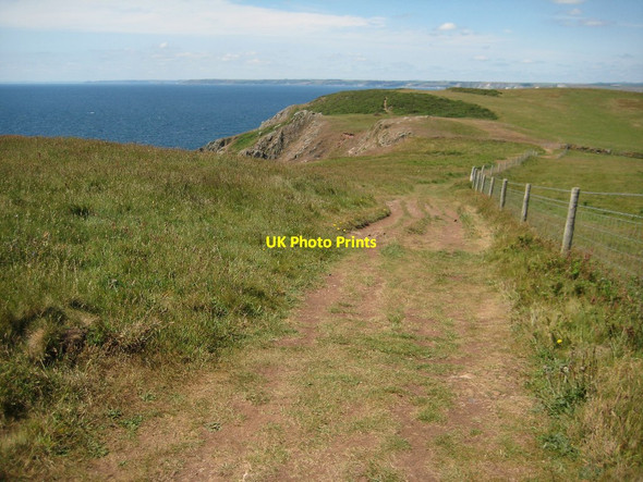 Photo 6"x4" The coast path south east of Bolt Tail Inner Hope c2011