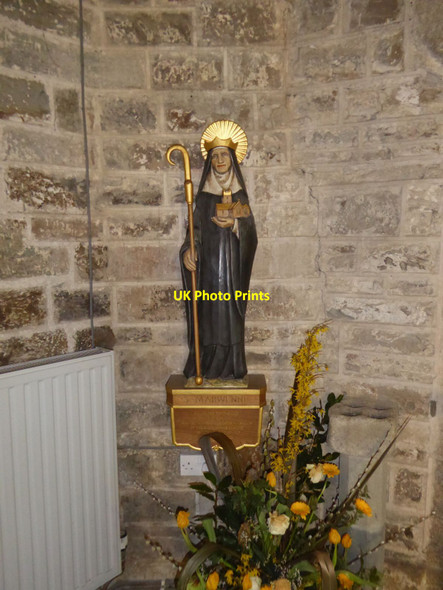 Photo 6"x4" Statue of St Marwenne, Marhamchurch Marhamchurch c2016