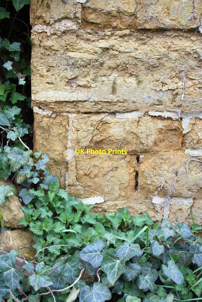 Photo 6"x4" Weathered benchmark on the old schoolhouse Drayton\/SP4241 c2016