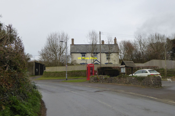Photo 6"x4" Telephone box in Stibb Stibb c2016