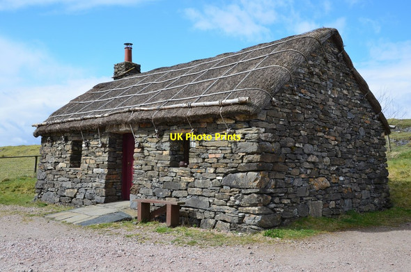 Photo 6"x4" Reconstructed black house, Lismore Museum Balliveolan c2016