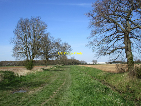 Photo 6"x4" Drain Lane and Main Drain Holme-on-Spalding-Moor c2016