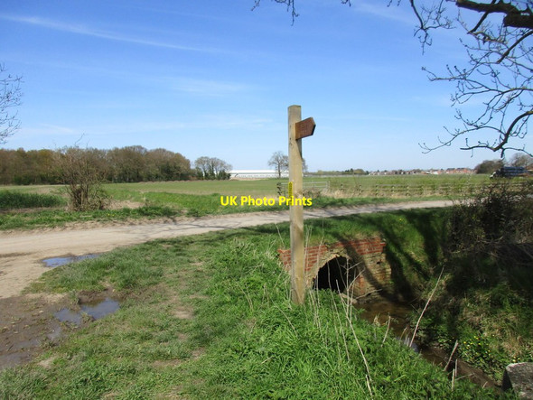 Photo 6"x4" Baileywood Lane crossing Main Drain Holme-on-Spalding-Moor c2016
