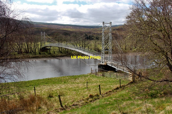 Photo 6"x4" Suspension footbridge over the River Oykel Oape c2016