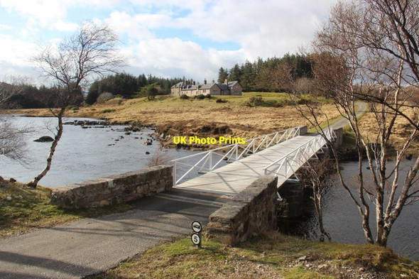 Photo 6"x4" Bridge over River Laxford at Lochstack Lodge Lochstack Lodge c2016