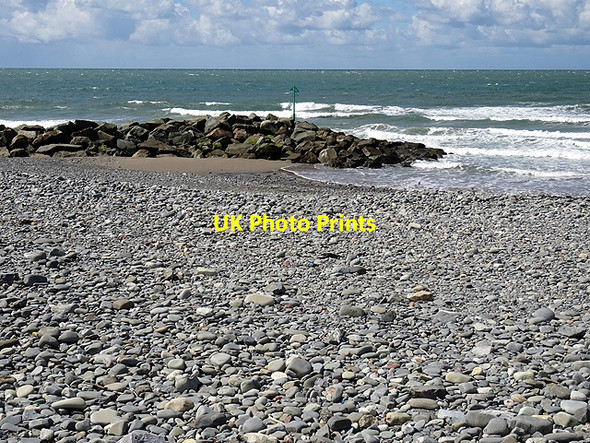 Photo 6"x4" Borth coastal defences Borth c2016
