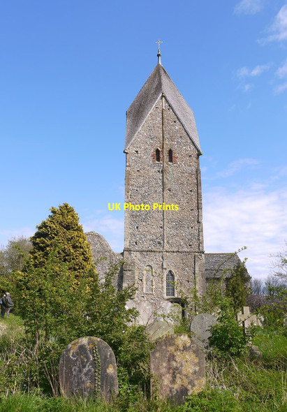 Photo 6"x4" Sompting church from the west Sompting Abbotts c2016