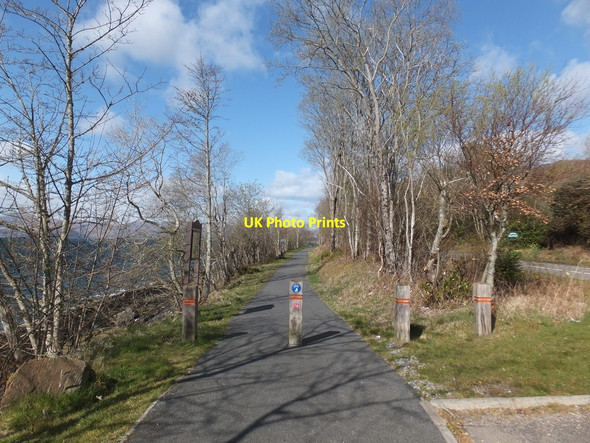 Photo 6"x4" Cycle path by the Sound of Shuna Portnacroish c2016