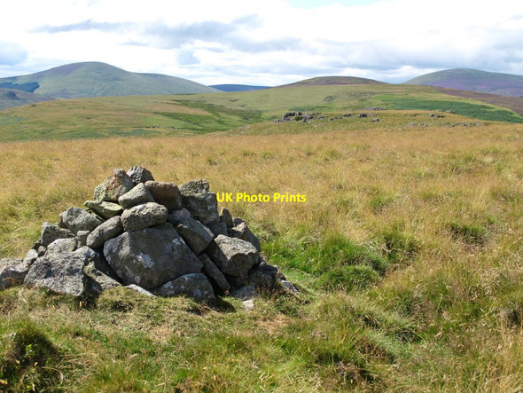 Photo 6"x4" Cairn on the subsidiary top of Hart Heugh Middleton Hall\/NT9825 c2015