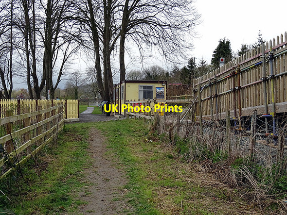 Photo 6"x4" Temporary ticket office and waiting room at Corwen Corwen c2016