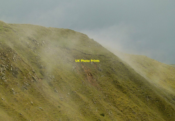 Photo 6"x4" Steaming hillside, Titterstone Clee Dhustone c2016