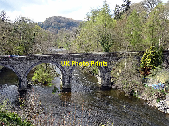 Photo 6"x4" Road bridge over the River Dee Llangollen c2016