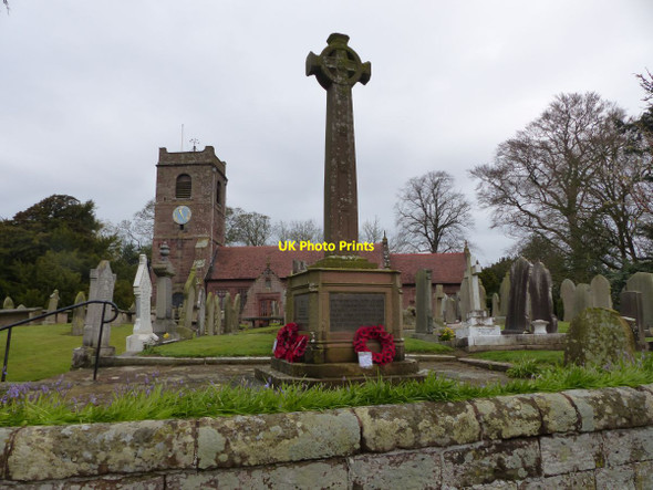 Photo 6"x4" War memorial and church, Great Barrow Great Barrow\/SJ4668 c2016