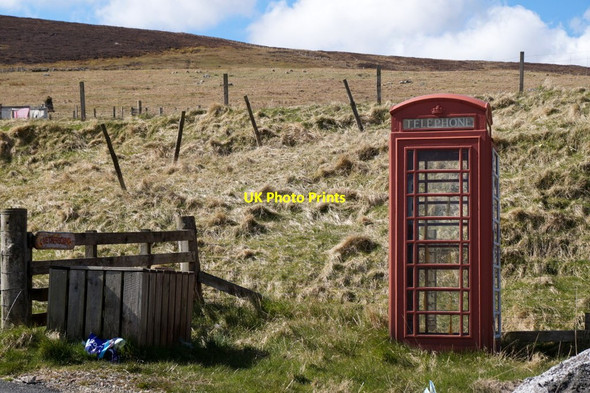 Photo 6"x4" Phone box at Cott, Weisdale Cova c2016