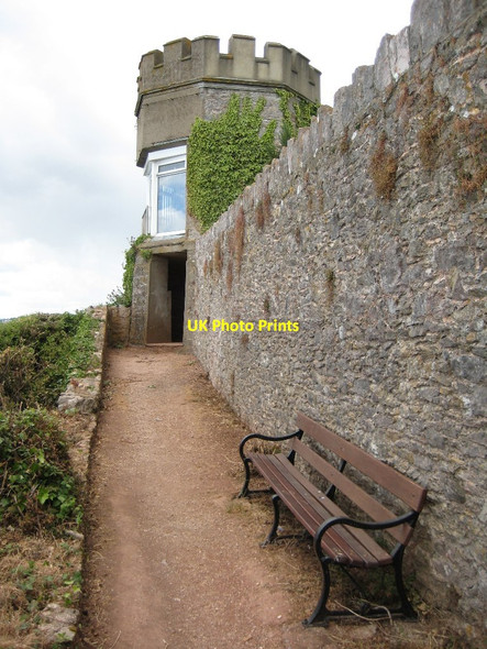 Photo 6"x4" The coast path and castellated tower Ellacombe c2011