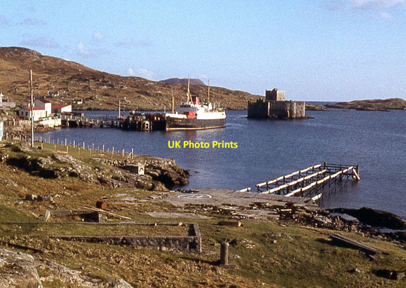 Photo 6"x4" The 'Claymore' berthed at Castlebay, Barra Castlebay\/B\u00e0gh a' Chaisteil c1974