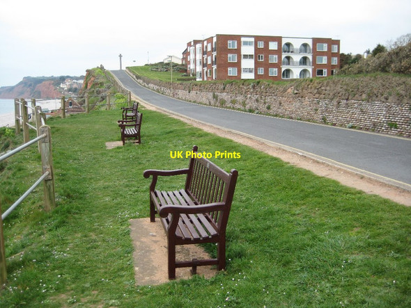 Photo 6"x4" Seats on the seafront Budleigh Salterton c2012