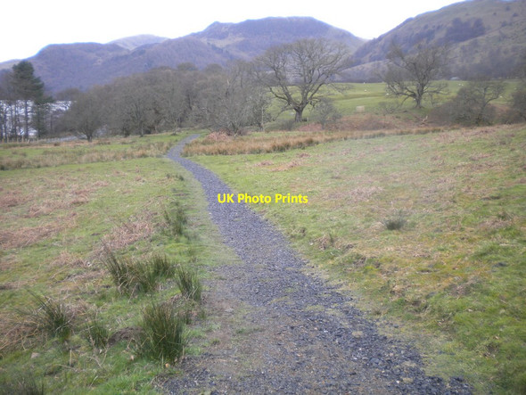 Photo 6"x4" Path across field near north shore of Ullswater Dockray\/NY3921 c2016