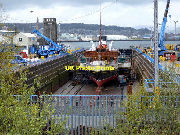 Photo 6"x4" PS Waverley at Garvel Dry Dock Greenock\/NS2776 c2016
