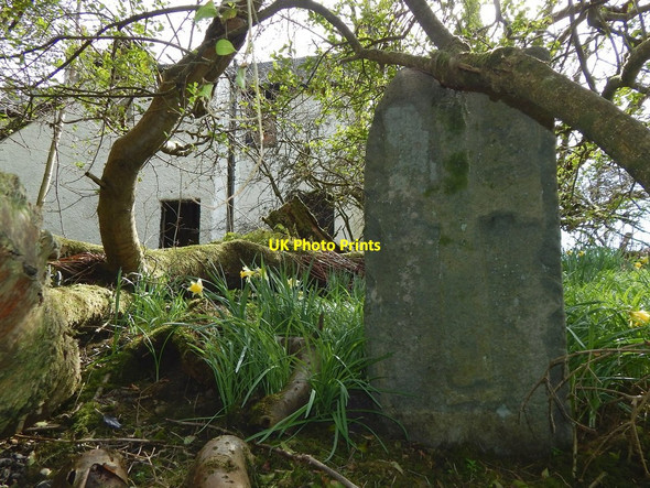 Photo 6"x4" Ancient cross slab Ballymenoch c2016