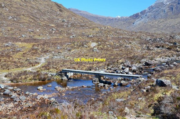 Photo 6"x4" Footbridge over the Fionn-abhainn Coulags c2016