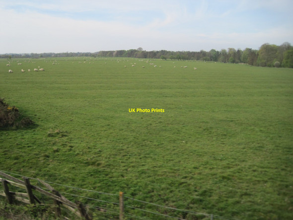 Photo 6"x4" View from a Newcastle-Edinburgh train - farmland near Chathill Chathill\/NU1826 c2016