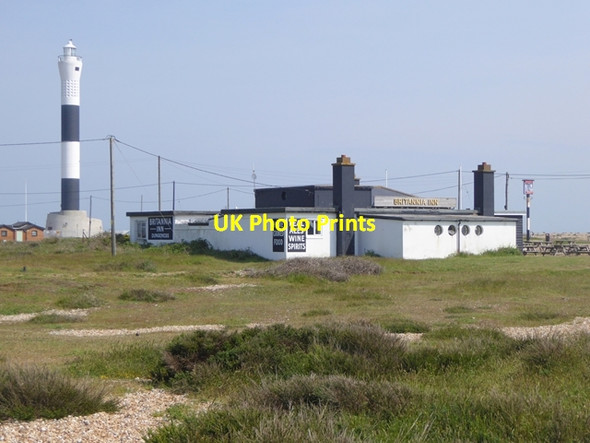Photo 6"x4" The Britannia Inn and the new lighthouse at Dungeness Dungeness c2016