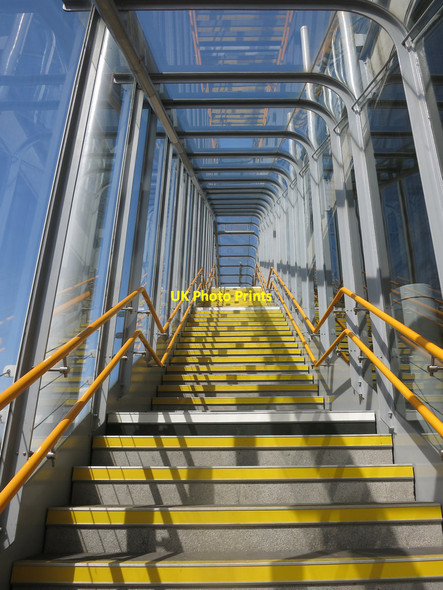 Photo 6"x4" Stairs at Gallions Reach DLR Station Woolwich c2016