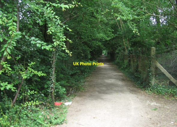 Photo 6"x4" Cycle path by the railway Farnborough\/SU8754 c2015