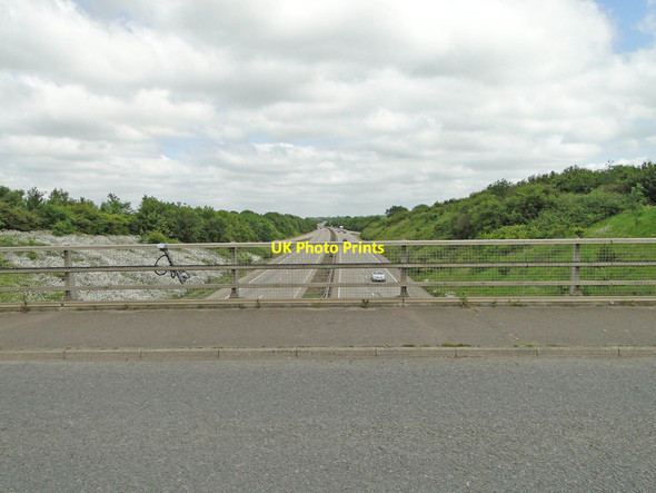 Photo 6"x4" The A11 from the Station Road, Spooner Row flyover Spooner Row c2015