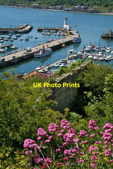 Photo 6"x4" Castle walls and harbour, Scarborough Scarborough\/TA0388 c2015