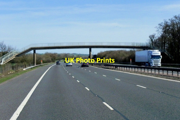 Photo 6"x4" Footbridge over the M40 Waterperry\/SP6206 c2015