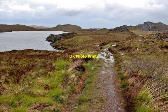 Photo 6"x4" Moorland track by Loch Bhr\u00c3\u00a0igh Horrisdale Shieldaig c2015