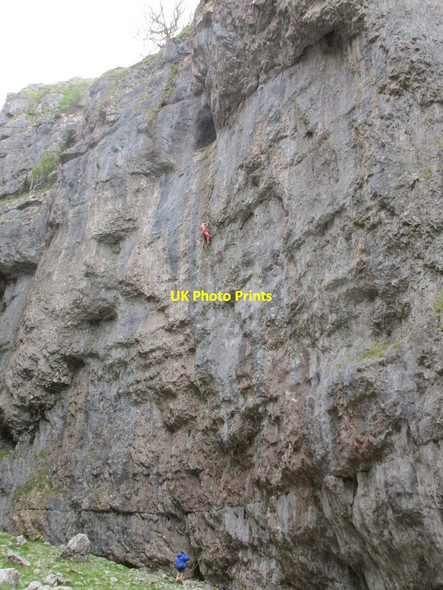 Photo 6"x4" Climbing in Gordale Scar Malham\/SD9062 c2015