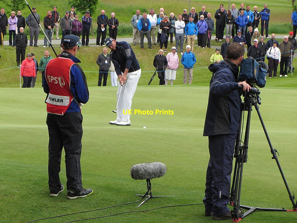 Photo 6"x4" 18th Hole, Close House Golf Course for  PGA Seniors Event Houghton\/NZ1266 c2015