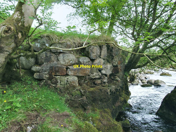 Photo 6"x4" Abutment for long-gone footbridge over the Twrch Cefn-bryn-brain c2015