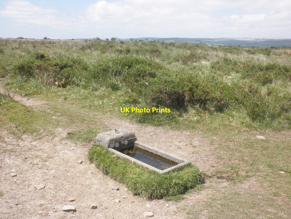 Photo 6"x4" Water trough for livestock, on Varle Hill Hawkridge c2015