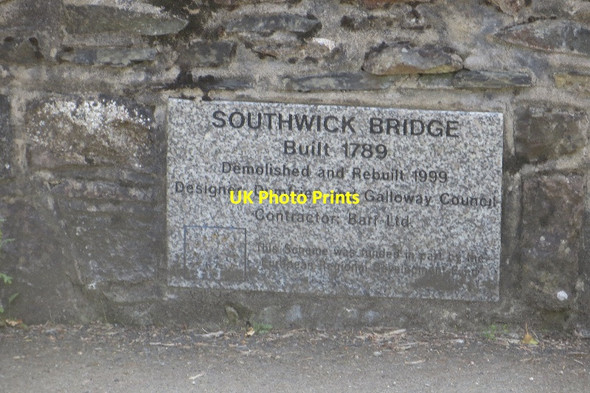 Photo 6"x4" Plaque, Southwick Bridge Caulkerbush c2015