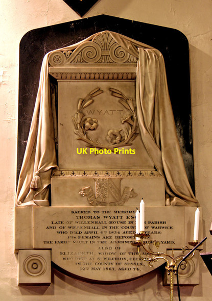 Photo 6"x4" St Mary, East Barnet - Wall monument East Barnet c2015 P1