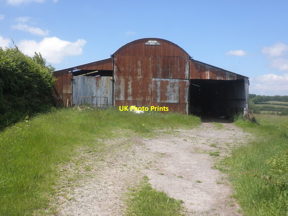 Photo 6"x4" Corrugated iron barn on Marsh Hill Dulverton c2015