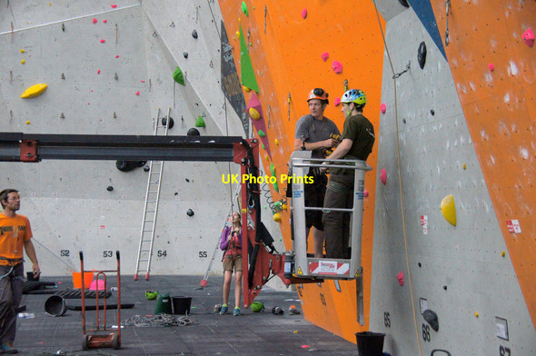 Photo 6"x4" Working on the climbing walls at EICA, Ratho Ratho c2015