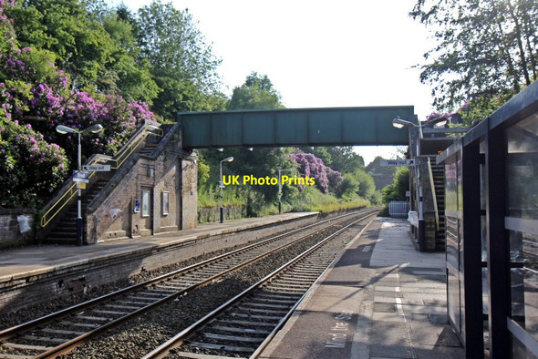Photo 6"x4" Footbridge, Orrell railway station Far Moor\/SD5304 c2015