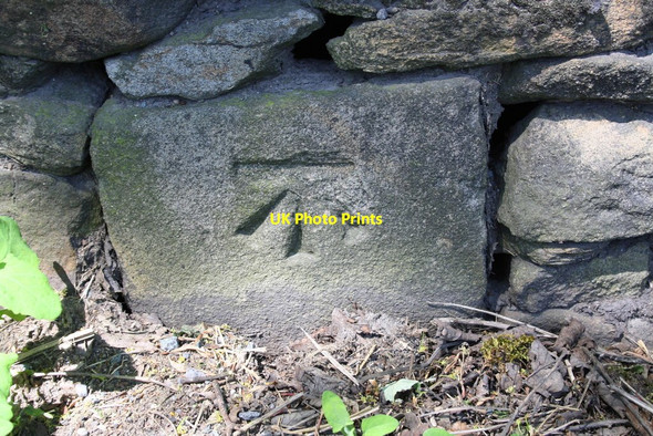 Photo 6"x4" Benchmark on wall on west side of Pale Lane Skipton c2015